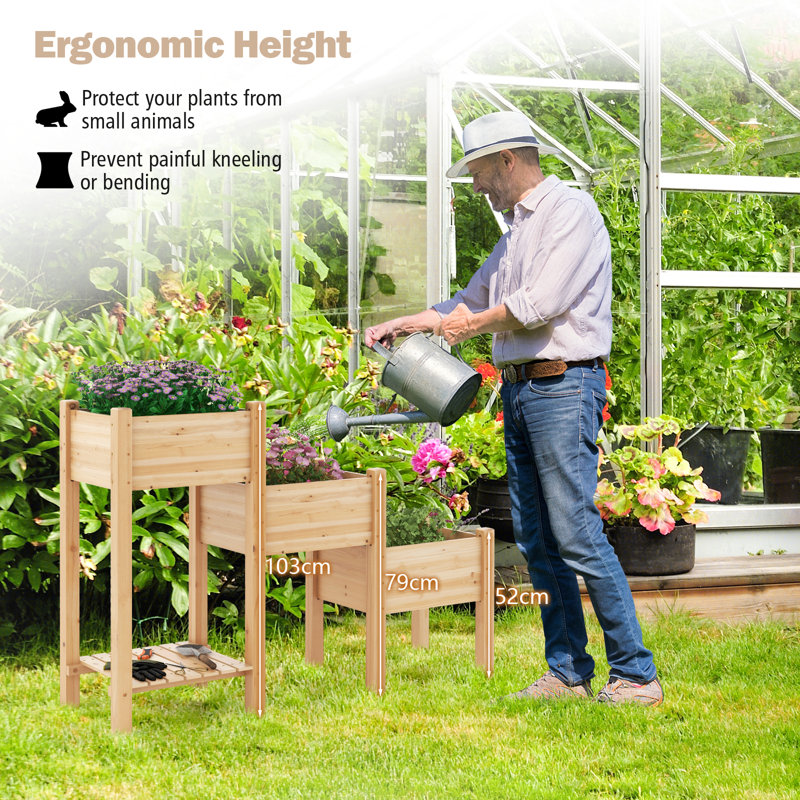 Cambray Wood Elevated Planter
