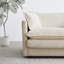Ensemble de salon modulaire beige: 2 rembourrés avec structure en bois Canapé en chenille beige: tissu et éponge