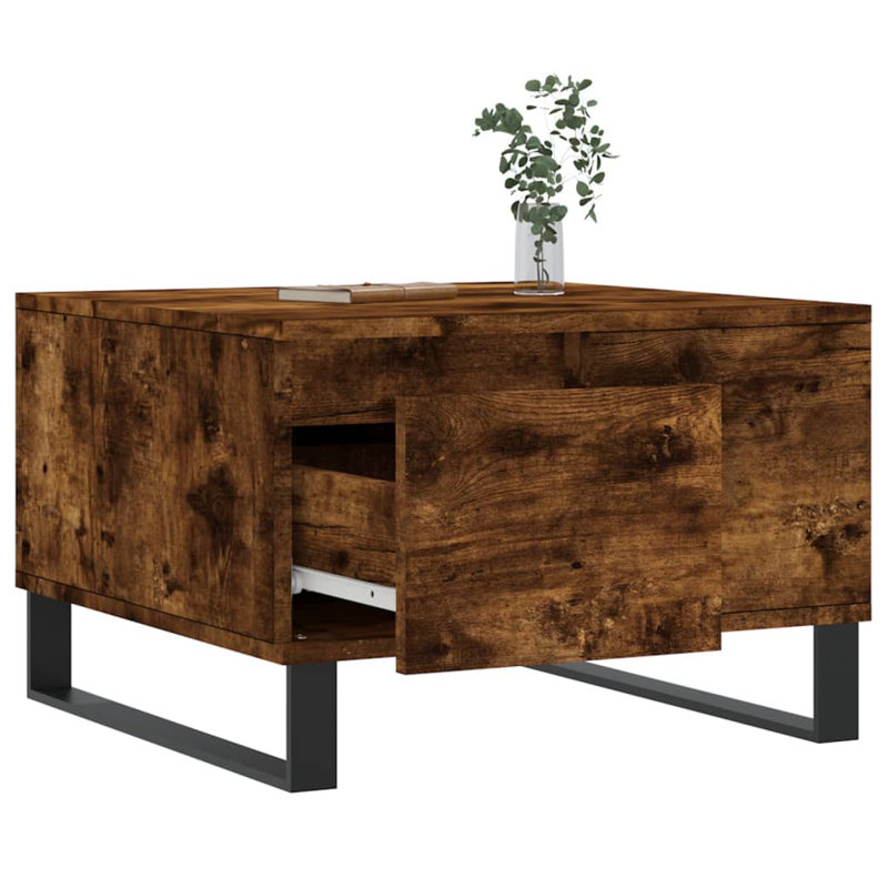 Ayluardo Sled Coffee Table with Storage, Smoked Oak