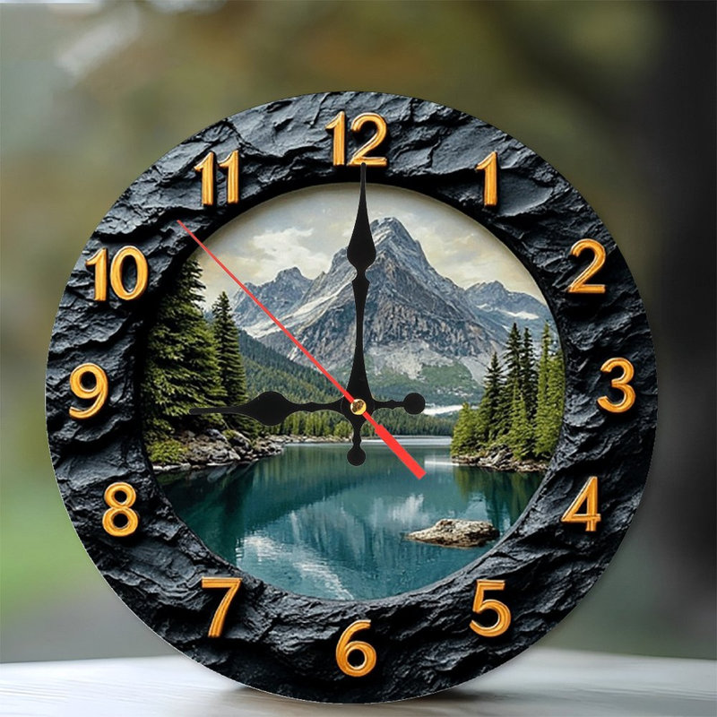 Horloge murale Mountain Lake