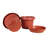 7.5 Inch Small Elite Ornamental Plastic Pot  W/drip Tray Terra Cotta Colored (4 Pack)