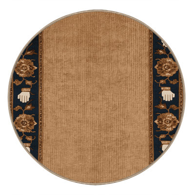 Tapis brun français lavable à la machine