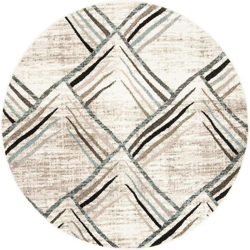 Whitinsville Performance Geometric Rug, Round 6'7"
