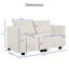 Causeuse modulaire en lin Emeth avec structure en bois robuste, canapé pour petits espaces-559787652