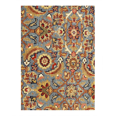 Blue Herati Design Handmade sample Rug 1'6"x 2'1