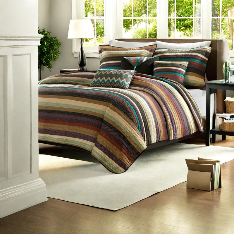 Reversible Bedding Sets Cotton Fill Full Queen Rustic Modern Home