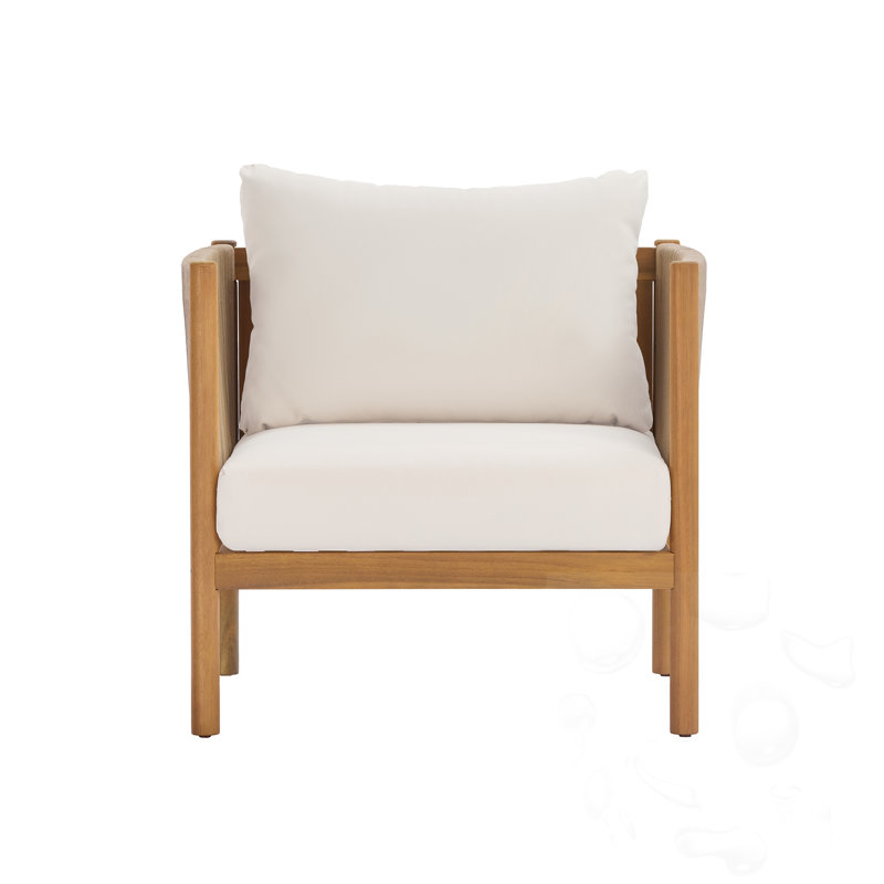 Fauteuil club d'extérieur avec corde et coussins