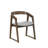 Solid Wood Arm Dining Chair with Curved Backrest-1699727258