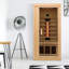 Belfry Bathroom Pondella 1 - Person Bluetooth Compatible FAR Infrared Sauna with Remote Control in Hemlock