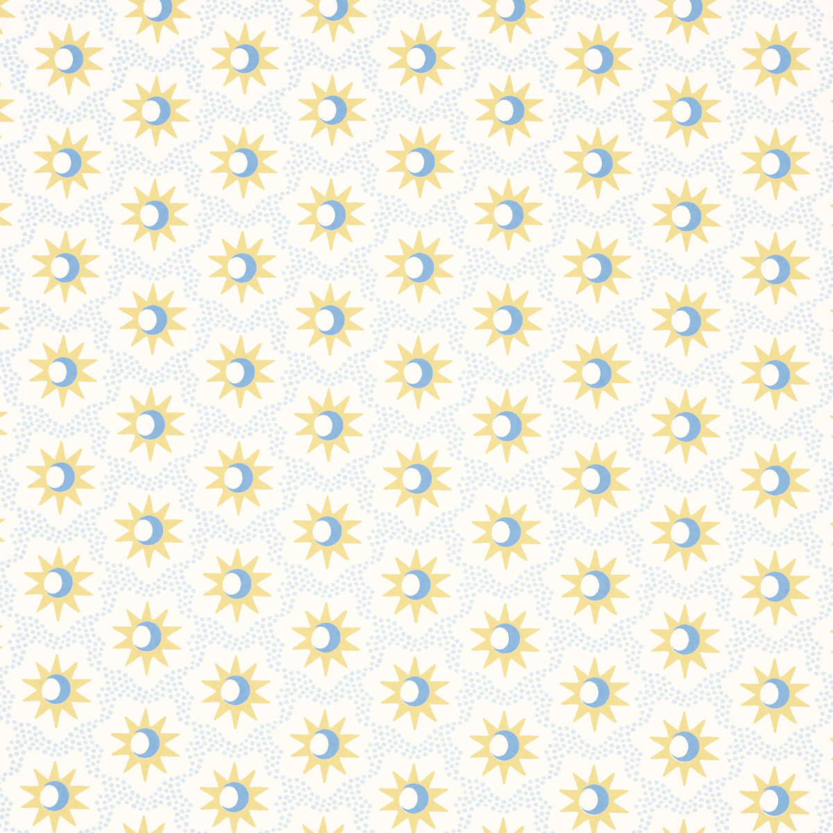 Lucie Wallpaper Roll, Yellow/Sky
