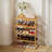 5-Tier Corner Shoe Rack, Bamboo Narrow Shoes Display Shelf Stand Storage Organizer for Entryway