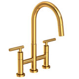 East Linear Pull Down Kitchen Bridge Faucet