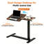 Bureau mobile réglable, poste de travail compact et moderne en bois et métal pour la maison