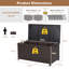 Costway 0.01cm W 190L Deck Box with Wheels in Brown