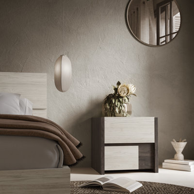 Venezia Manufactured Wood Bedside Table Assembled