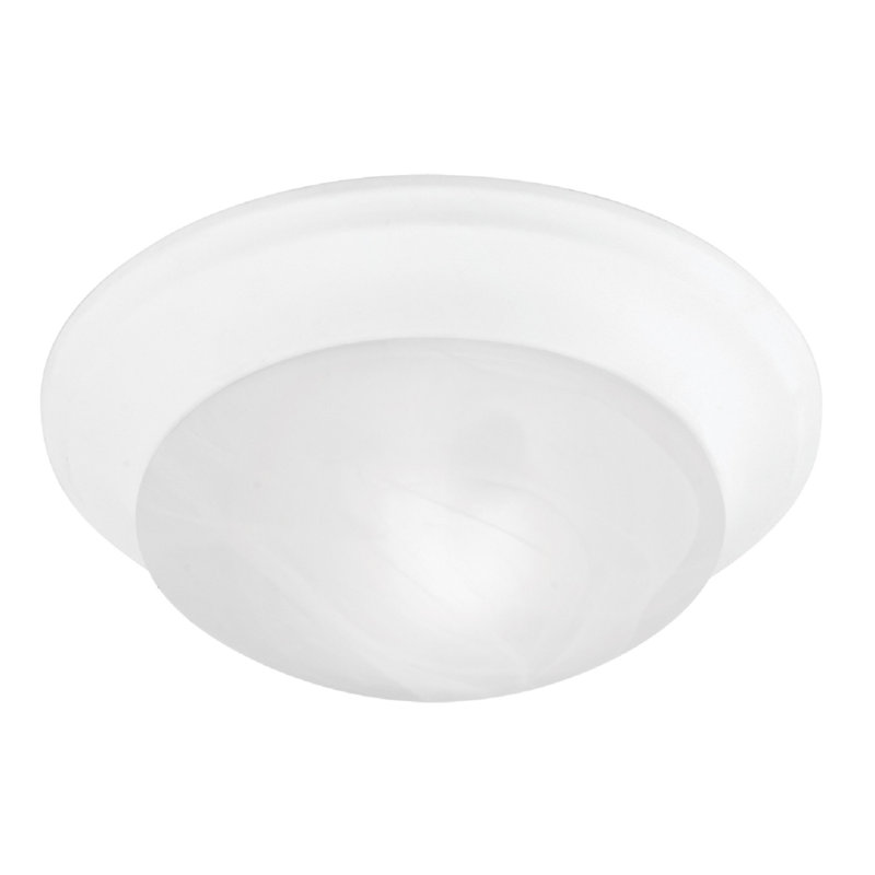 Bruford Glass Flush Mount, 5.5" H x 16.5" W x 16.5" D, White
