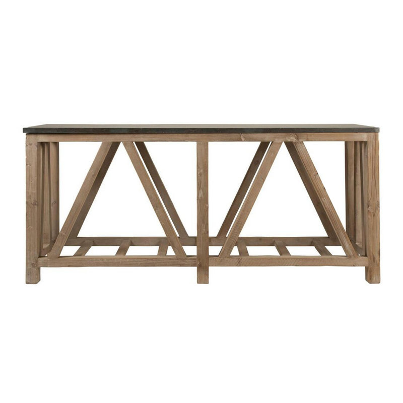 71'' Stone Top Console Table