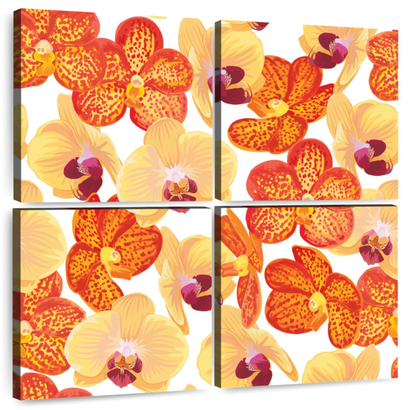 Motif d'orchidée Harnek, H 18 po x l 18 po