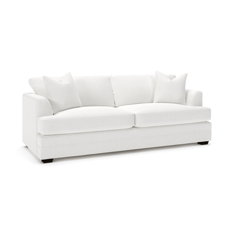Edan Upholstered Sofa, Drusky Moonglow Sustain® Basketweave