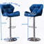 Ensemble de 2 tabourets de bar Breni Velvet Diamond