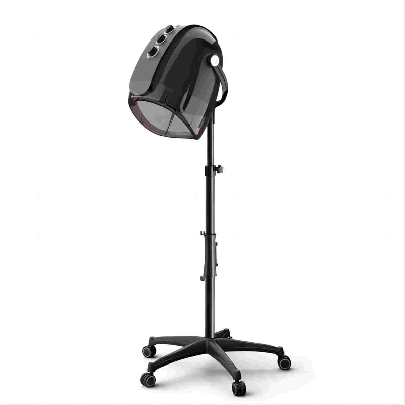 Professional Hooded Hair Dryer 1000W, Standing Ionic Bonnet Dryer, Height Adjustable 121.9-160 cm, 0-60 Min Timer, 2 Heat Settings, 360° Rolling Base for Home and Salon