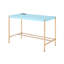 Bureau d'écriture moderne et bleu avec prise pour installation moderne