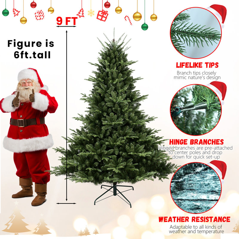 Arbre de Noël pleine forme avec 2673 pointes, 5'