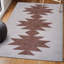 Tapis gris / brun à motif géométrique lavable à la machine Katriel-1544398758