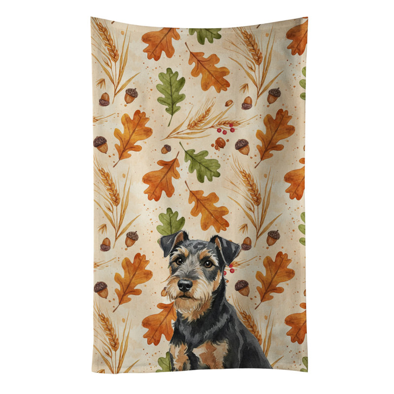 Torchon noir et brun clair Lakeland Terrier Heirloom, Lakeland terrier noir et brun clair