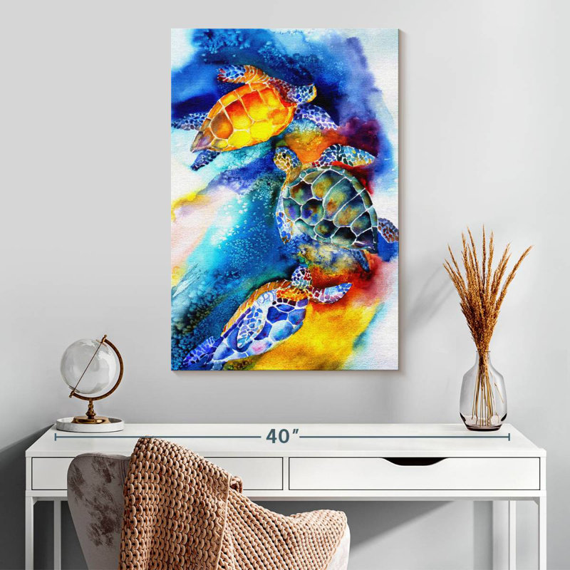 Brampt Paradise Turtles, 30" H x 20" W