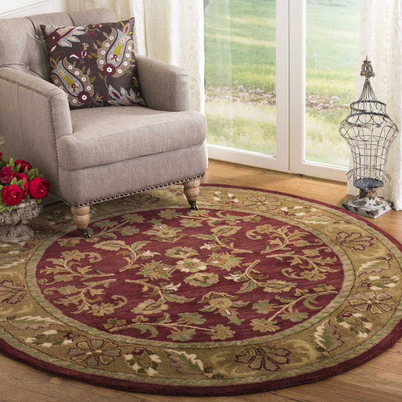 Tapis oriental en laine touffeté à la main Gorham, Rond 6 pi