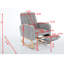 Chaise berçante avec pieds en bois massif, chaise berçante Modern