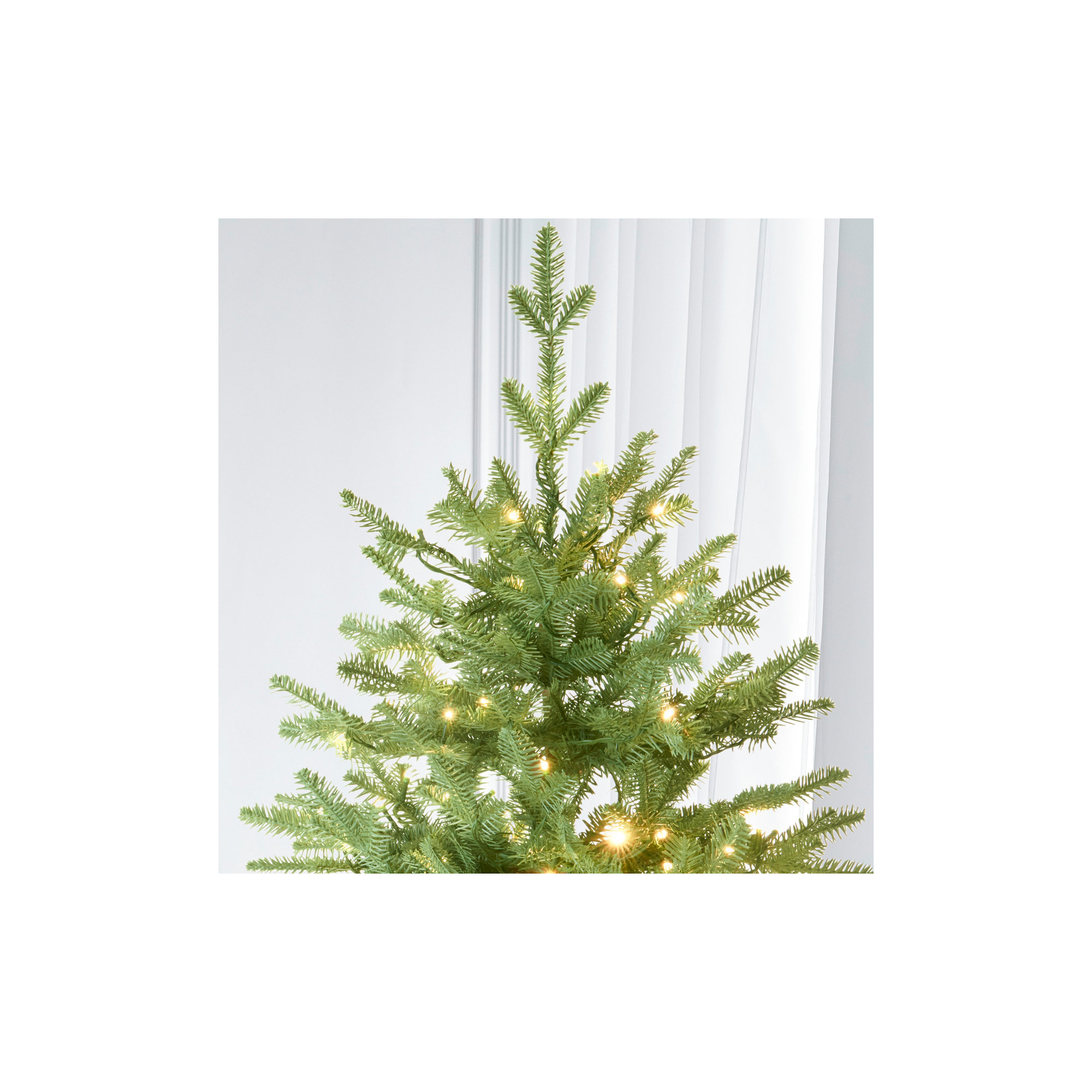 Lighted Artificial Christmas Tree - Stand Included, 7ft, Pre-Lit