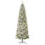 Sapin de Noël artificiel enneigé enneigé 9 pi avec branches réalistes, 550 lumières DEL et 988 pointes