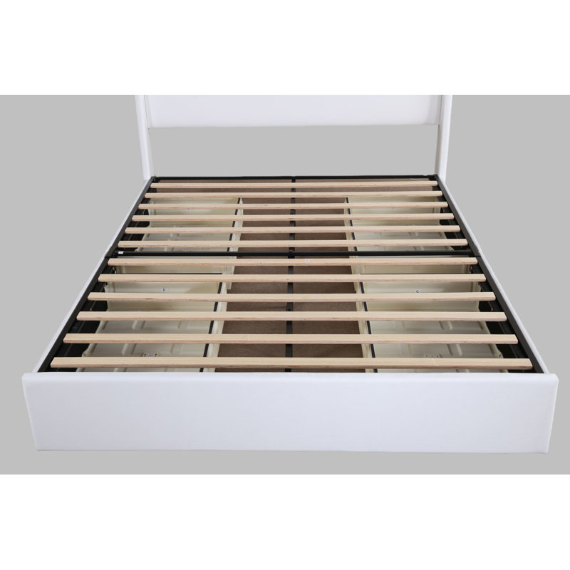 Jaylei 4 Drawers Upholstered Storage Bed with Wingback Headboard