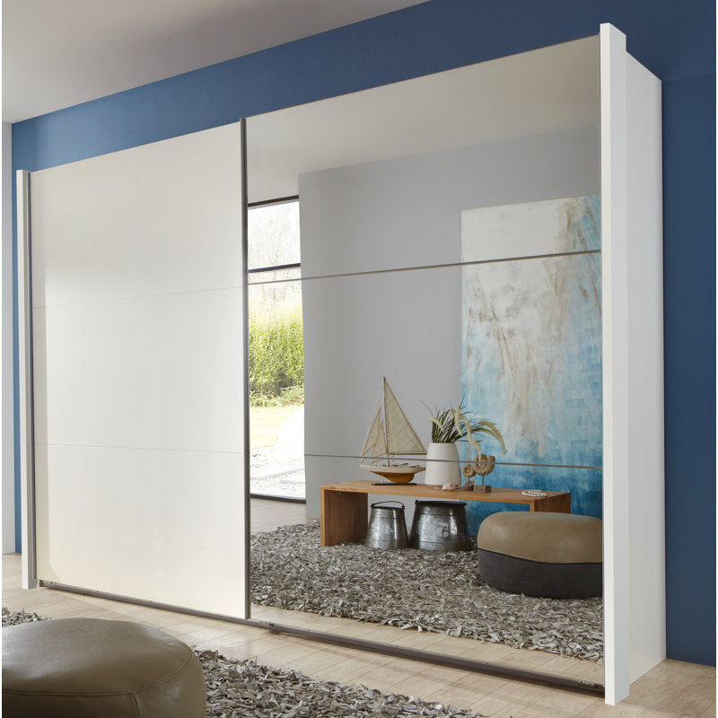 Barbuda 2 Door Manufactured Wood Wardrobe, 216cm H x 250cm W x 65cm D