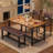 Dining Table Set For 4, Kitchen Table And 2 Upholstered Chairs With Bench-114195201