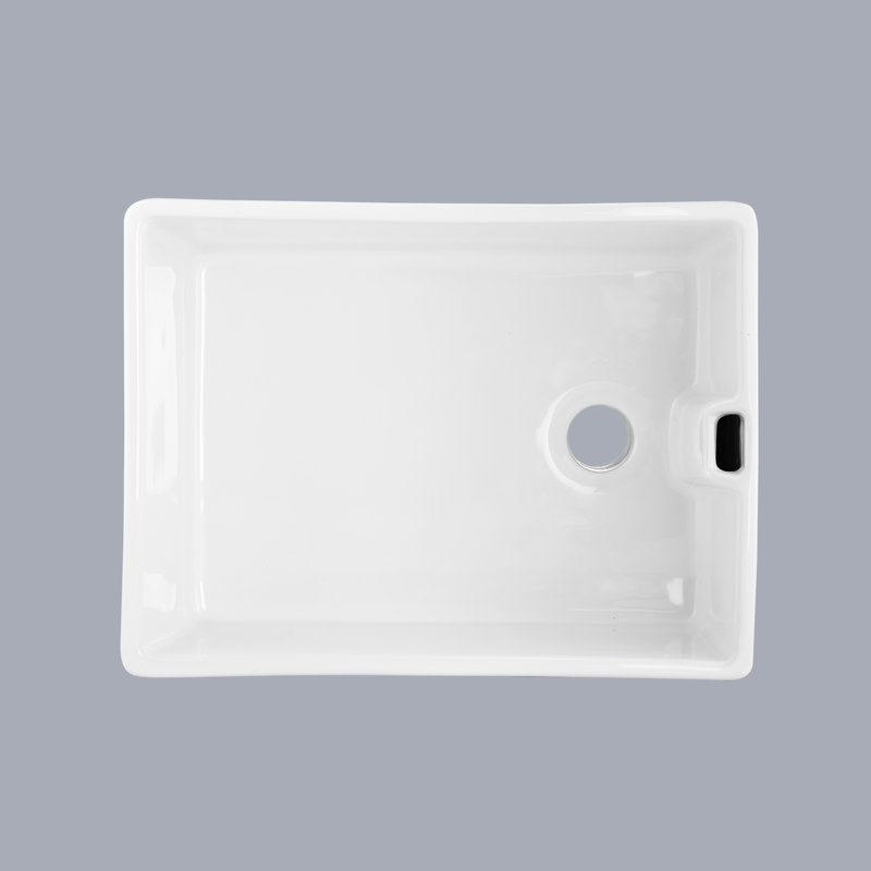23.6" L X 18" W White Ceramic Sink - Single Bowl, Scratch-, Stain-, Easy To Clean Up Messes, In Kitchen , Cooking Utensils
