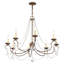 Lustre classique à 8 lumières de style bougie avec détails en cristal Fabio-1592067913