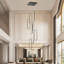 8 - Light Unique LED Dimmable Pendant Long Staircase Chandelier