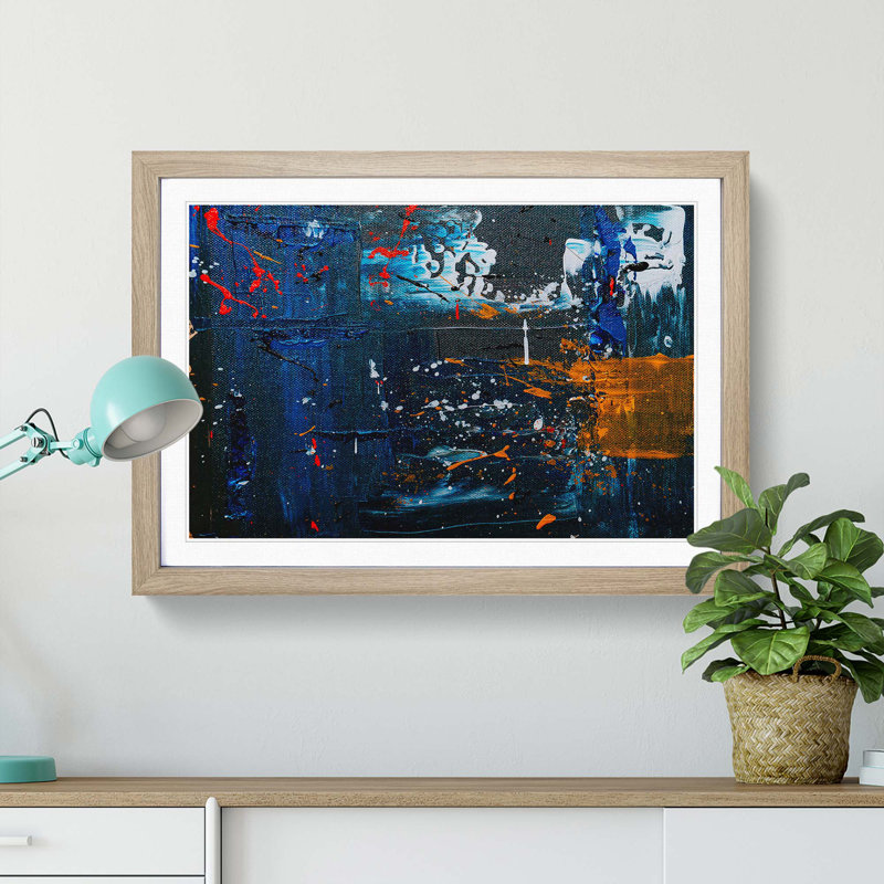 Abstract Vol.400 by S.Johnson - Framed Print, 62cm H x 87cm W x 2cm D, Oak Framed