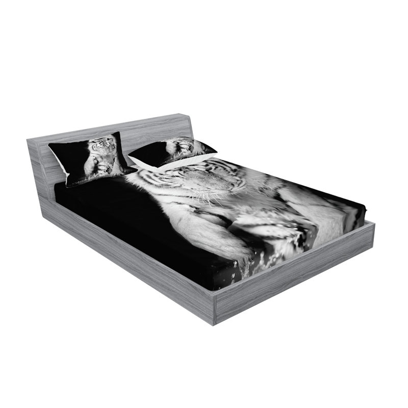 Drap-housse et taie d'oreiller Ambesonne, Ensemble de draps pour très grand lit + 5 pièces