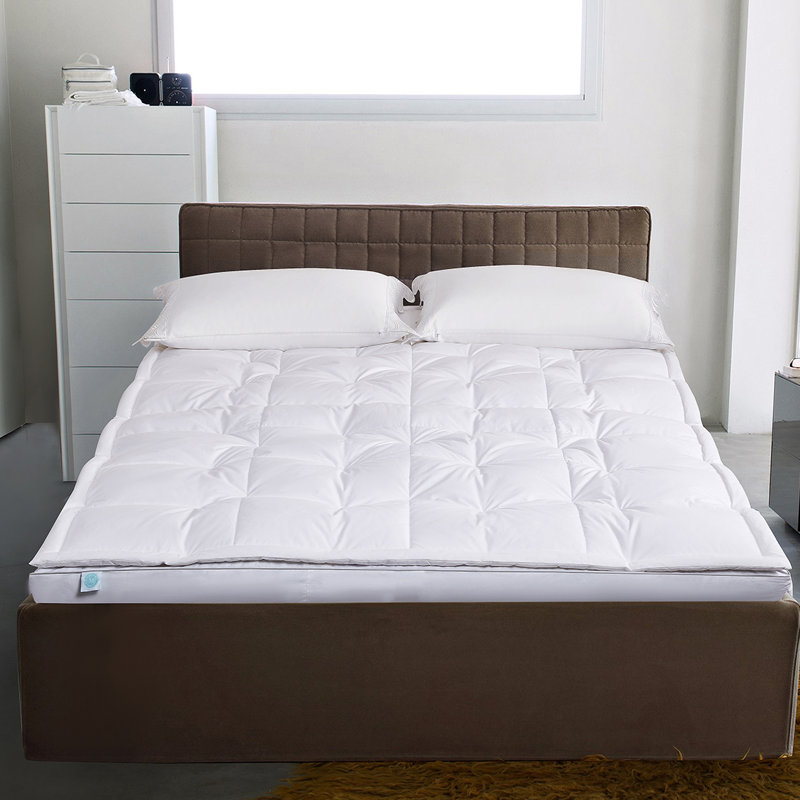 King 3'' White Down Featherbed Mattress Topper