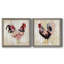 Pecking l'ordre I - ensemble de 2 peintures sur toile encadrées-1715453274-1715453261