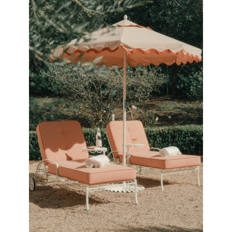 Market 84'' W Umbrella, Black/White