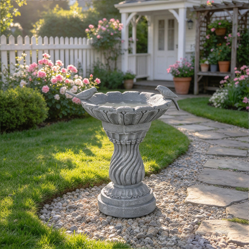 Concrete / Cement Birdbath