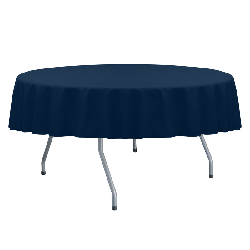 Solid Color Round Tablecloth, 2, Navy