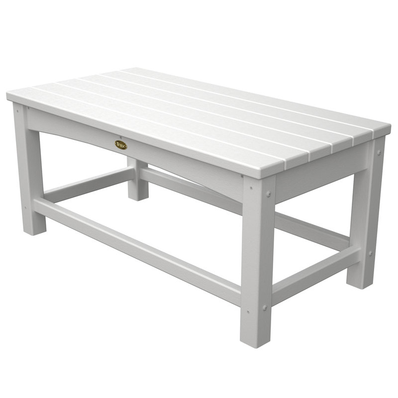 TREX Outdoors Rockport Club Coffee Table, Classic White