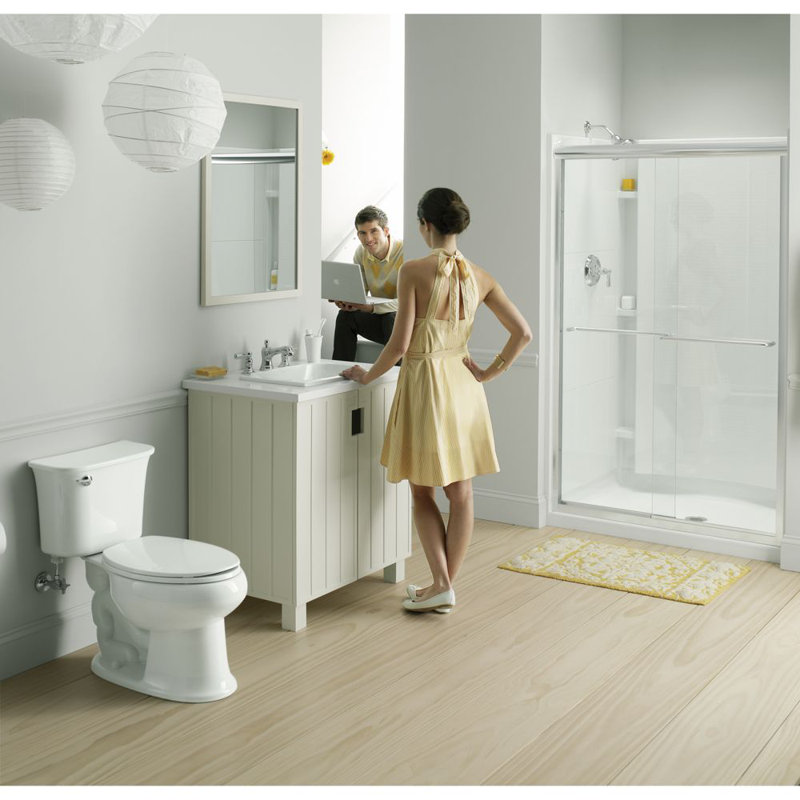 Stinson Ceramic Rectangular Drop-In Bathroom Sink with Overflow, White
