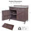 Chariot de barbecue extérieur avec plateau en acier inoxydable-124554390